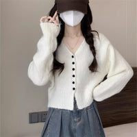 Knitwear Outer Wear Cardigan Solid Color Women's Sweater