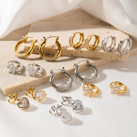 Sleek Stylish And Personalized Titanium Steel Stud Earrings With Diamond Accents