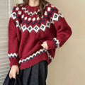 Women's Sweater Acrylic Thick Needle Thick Jacquard