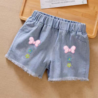 Girls' Denim Shortsversatile And Perfect For Wearing Outdoors