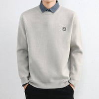 Simple Fake Two Pieces Sweaters Men