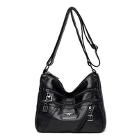 Autumn And Winter New Fashion Middle-aged Women's Shoulder Bag Double Layer Large Capacity
