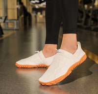 Men's Slip-on Breathable Flyknit Soft Bottom Indoor Fitness Shoes