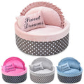 Round Princess Cat Bed With Sweet Dreams Pillow