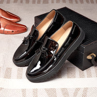 Tassel Casual Leather Shoes For Men One Pedal Loafer New