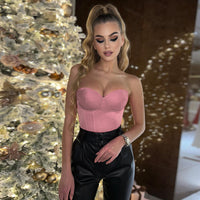 Tube Top Fishbone Chest Cup Waist Sexy Vest All-match Top