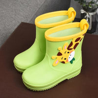 Removable Cartoon Giraffe Rain Shoes Boys And Girls Animal Pattern Rain Boots