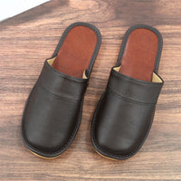 Men's And Women's Leather Slippers For Home