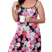 Women's Fashion Cool Floral Print Slip Nightdress