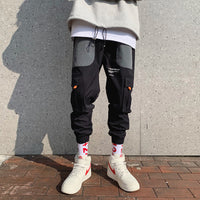 Loose national trendy nine-point sports tie-foot casual overalls