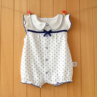 Short-sleeved romper jumpsuit cotton cool pajamas