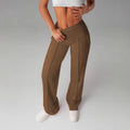 Womens Pants Straight-Leg Slim-Fit All-Match Solid-Colored Casual Trousers For Bold Girls