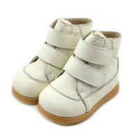 Children's round toe leather boots