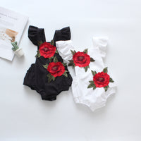 Summer children's flower jumpsuit