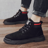 Suede high-top Martin boots