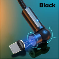 Spherical magnetic three-in-one 540° rotating data cable