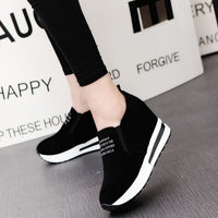 Women's Wedge Heel Platform Inner Height Increase Shoes