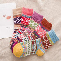 Ethnic style cashmere socks women