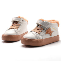 Children's Star Sports High-top Plus Velvet Toddler Shoes