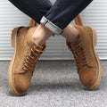 Breathable British Style Low Mid-cut Tooling Shoes