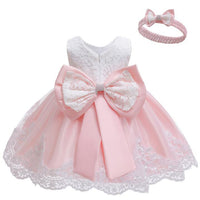 Puff skirt lace dress