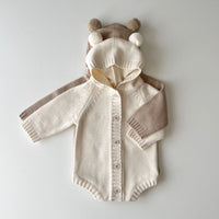 Ins Style Bear Shape Children's Knitted Sweater Baby Jumpsuits