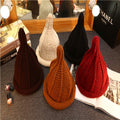 Hat Female Winter Korean Coarse Tide Handmade Warm Knitted Wool Hat