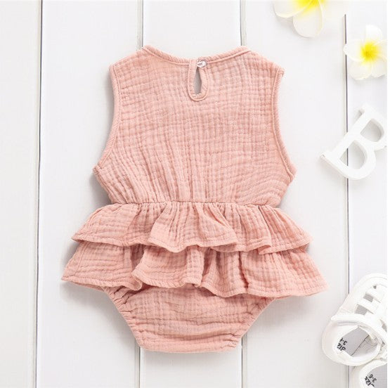 Baby children's clothing striped sleeveless girl pettiskirt