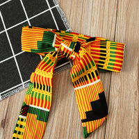 Children's headband printed jumpsuit
