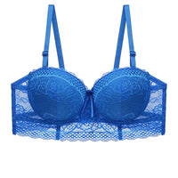 Sexy gathering and shaping lace bra