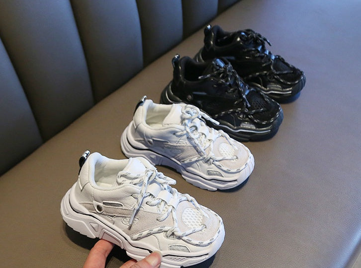 Male baby sports shoes parent-child shiny shoes