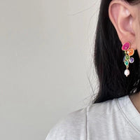 Sweet And Adorable Red Apple Themed Unique Earrings