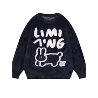 Cartoon Soft Glutinous Mink Fur Cute Rabbit Sweater For Women