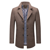 Men's Coat Fashion Cotton Padded Business Non-ironing