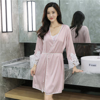 Two-piece nightdress robe