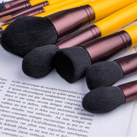 11 little yellow duck makeup brush set