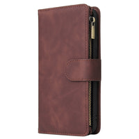 Vintage Frosted Nine-card Multi-function Zipper Pack Phone