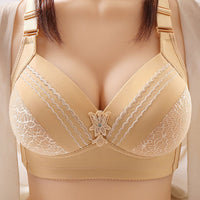 High-end Plus Size Thin Cup Without Steel Ring Beauty Back Underwear Comfort Adjustment Breathable Sweat Absorbing Bra