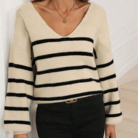 European And American Loose Bow Lace-up Sweater Coat