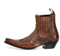 Burnt retro color matching short boots