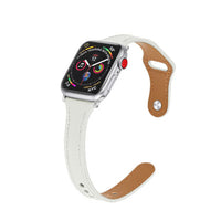 Leather reduced car line watch strap