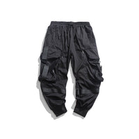 Summer thin functional wind pants men's loose hip-hop big pocket overalls
