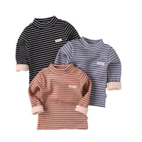 New children's autumn and winter plus velvet base shirt