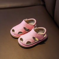 Leather breathable toddler shoes