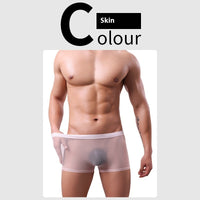 Daily Disposable See-through Nude Feel Lightweight Breathable Elastic Low Waist Boxer Briefs