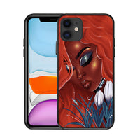 Compatible with Apple, Suitable for iPhoneX black girl phone case