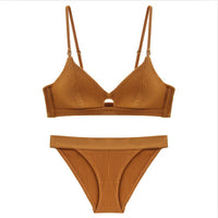 Fashionable French triangle cup bra underwear set