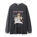 Dogs And Cats Animal Print Long Sleeve Men's Autumn