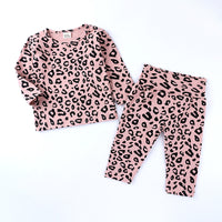 Children's Korean Style Leopard Print Stretch Homewear
