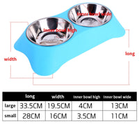Sunscreen Silicone Pet Double Bowl Environmentally Friendly Non-toxic Silicone Non-slip Food Dog Bowl